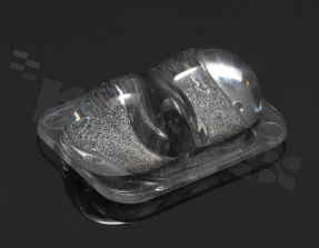 Lens for LED high power; mid power; angle: asymmetric; Number of LEDs: 1; Dimensions: 33x25mm; Height: 11mm; meterial: PMMA; Fastening: glue; pin