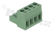 Listwa zaciskowa rozłączalna; w rastrze 5.00mm; 4-torowa; żeńska; na przewód 2.50mm2(28-12AWG); kierunek wtykania równoległy do osi przewodu; styki z fosforobrązu; mosiężna klatka przewodu; UL 300V/16A