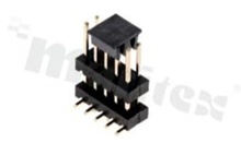 Pin Header; pitch 2.00mm; 2x5 pins; assembly: SMD; male; straight; double row 2-level