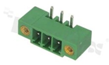 Listwa zaciskowa rozłączalna; w rastrze 3.81mm; 3-torowa; męska; kątowa; zabudowana; z zaczepem śrubowym; UL 300V/10A; TUV:300V/10.5A