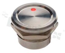 Piezoelectric switch; monostable; 16mm; cable 60cm; aluminium ALU6061; LED 5V.