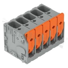 Listwa zaciskowa do PCB; przewód-płytka; na przewód 0.2 - 6.0 mm2; raster 7.5 mm; 5-torowa.; kąt ułożenia przewodu względem płytki: 90; Push-in; szary; 600V/31A