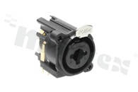 Connector: XLR; 1/4" XLR; dual chassis mount C typ; Stereo Horiz PCB; Latching Non-switching XLR;