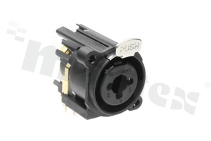 Złącze: XLR; 1/4" XLR; dual chassis mount C typ; Stereo Horiz PCB; Latching Non-switching XLR;