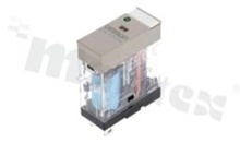 Electromagnetic relay; rated current 10A; coil voltage 24VDC; change over contact (SPDT); LED indicator and diode; 10A/30VDC, 10A/250VAC