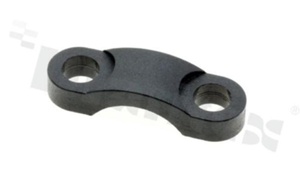 Docisk kabla płaskiego; przykręcany na śruby; wykonany z Nylon 66; klasa palności 94HB; czarny