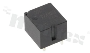 Electromagnetic relay; contact rating current 30A; coil power 12VDC; changeover contact (1C); coil power 570mW; 30A/16VDC
