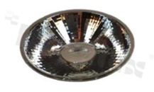 Soczewka do diod LED COB; kąt rozsyłu: 20 stopni FWHM; ilość diod: 1; rozmiar: okrąg 90.6mm; wysokość: 27mm; rodzaj materiału: PMMA; sposób mocowania: klej; ramka
