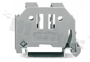 blokada końcowa bezśrubowa; szerokość 6 mm; na szynę TS 35 x 15 i 35 x 7,5; szara