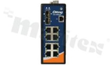 Switch przemysłowy Gigabit; zarządzalny; 8 portów 10/100/1000Base-T(X) RJ45 i 2 porty 100/1000/2.5GBase-X SFP; temp. pracy -40+75C; zasilanie redundantne 24-48VDC; montaż na szynie DIN