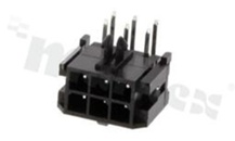 Złącze Kablowe do PCB; w rastrze 3.00mm; 6-stykowe [2x3]; montaż THT; męskie; poziome; dwurzędowe; 250V/5A