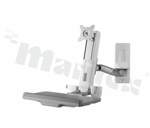 VESA holder for 1 display with keyboard tray; wallmount; max. load 10.5kg; recommended panel size 15-24"; WSR110