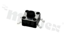 Przełącznik Tact Switch; SMD; wymiary korpusu 4.5x4.5; h=3.8mm; pionowy; o sile nacisku 160gf; przycisk okrągły