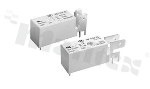 Przekaźnik elektromagnetyczny; prąd znamionowy 20A; napięcie cewki 24VDC; pojedynczy styk zwierny (1A), 20A/250 VAC, wyprowadzenia do druku + faston pionowy