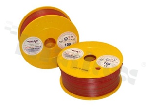 Przewód pojedynczy LGY/H05V-K; z wielodrutową miedzianą żyłą; czerwony/brązowy; przekrój 1.00mm2; AWG 17; 500V; -40+105 st.C; 100m.