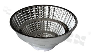 Reflector for LED COB; angle: 60 degrees ; Number of LEDs: 1; Dimensions: round 110mm; Height: 47.8mm; material: aluminium; Fastening: socket