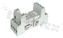 Socket for relay R2N; 12A; 8 pins; Mounting: DIN; 12A/300 VAC