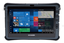 Tablet przemysłowy 11.6" FHD; PCAP; 1000 nitów-opcja; MIL-STD 810G/MIL-STD 461G; IP65; temp. pracy -20+60st.C; Intel Core i7/i5; RAM do 16GB; Pamięć do 1TB SSD; 2xUSB; Audio; microSD; GbE; 2x Kamera; Smart card reader; Bateria 4800mAh 13.5h pracy