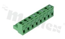 Pluggable terminal block; 7.50mm pitch; 8-ways; female; for wire 2.50mm2(28-12AWG); wire insertion direction same as plug-in direction; p.bronze contacts; brass cage; UL 300V/15A TUV 400V/20A