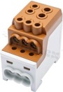 Złączka na szyne DIN; blok rozdzielczy dystrybucyjny;brązowy; jednobiegunowy; 70mm2; Al/Cu;1000V AC;1500 V DC; 170 A
