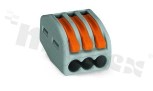 Szybkozłączka instalacyjna; 3-torowa; z dźwigniami; przekrój przewodu 0.08-2.5mm2; 32A/400V