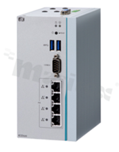 DIN Rail Industrial FanlessComputer;CE; FCC; IP40; IntelCeleron N3350 or N4200; RAM up to 8 GB;COM;CANBus; 2x USB 3.0; 4x LAN PoE; VGA; 1x DIO; SATA; mSATA; 2x mPCIe; SIM slot; 2x antena; operating temperature: -40+70C; supply 12-24 V DC