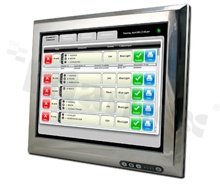 Komputer panelowy; bezwentylatorowy; 17'' Full IP-65; stal nierdzewna; ekran dotykowy; IntelCedarview D2700 2.13GHz; Gigabit Ethernet; 1COM; 3 USB; zasilanie 12-28V input