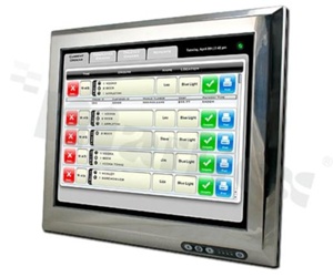 Komputer panelowy; bezwentylatorowy; 17'' Full IP-65; stal nierdzewna; ekran dotykowy; IntelCedarview D2700 2.13GHz; Gigabit Ethernet; 1COM; 3 USB; zasilanie 12-28V input
