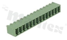 Pluggable terminal block; pitch 3.81mm; 14-ways; male; straight pin header; closed type; UL 300V/8A; TUV:250V/7A