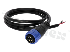 3-pole male connector with 3*18AWG SJTW cable 0.5 meter