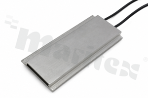 Grzałka PTC;106x40x6.5 mm; 220V/200 ± 20; Cable: UL1332, 20AWG, 250mm gługość kabla czarnego i kabla w innym kolorze