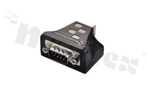 Przemysłowy; izolowany konwerter USB - RS232; temp. pracy: -40+80 st.C; IP50; wymiary: 42 x 41.2 x 21.4mm; złącze USB z zabezpieczeniem przed przypadkowym odłączeniem kabla; w zestawie z kablem USB 50cm