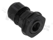 Dławnica kablowa PG7; nylonowa; PG7 3.5-6.5mm; czarna; z nakrętką
