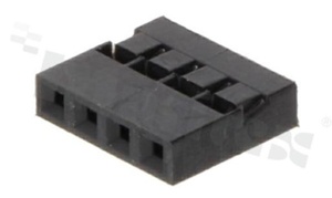 Korpus listwy; w rastrze 2.00mm; 1x4 styków; montaż: do przewodów; żeńska; jednorzędowe
