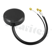 Antenna; combo; round; GNSS/LTE; 698-2700MHz; 28.0dB; VSWR<6.0; linear/circular; SMA; adhesive; fi84x17.5mm; black; IP66