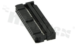 IDC connector; pitch 2.54mm; 34-contacts; female; for ribbon cable AWG#26-#28