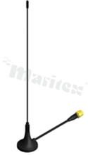 Antena; whip; GSM; 824-2170MHz; 2.0dBi; VSWR<2.5; liniowa; RG174; custom; magnetyczna; fi29.4x249mm