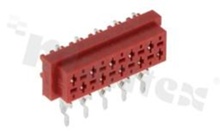 Low profile PCB connector; pitch 1.27mm; 10-contacts; THT; female; side entry