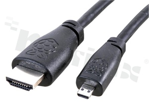 Kabel HDMI; micro-HDMI D męski - HDMI A męski; standard: HDMI 2.0; długość: 1m; kolor: czarny; styki: niklowane; obsługa: 4K/UHD