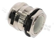 Dławnica kablowa M25; mosiężna niklowana; M25x1.5 9-16mm; flat O-ring; z nakrętką; na klucz 30