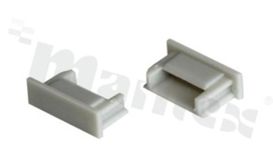 NPROFILE-E-S-G0 end cap for ALU2 aluminium profile, RoHS