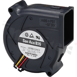 Dmuchawa; DC; 12VDC; 76x75x30mm; 0.31m3/min; 37.0dB.