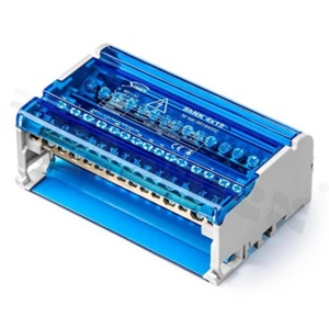 Modular distribution block for DIN rail; grey; four-pole; 11x6 mm2, 2x25 mm2, 2x35 mm2) ;500V ;125A