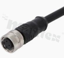 Złącze: M12; wtyk; żeńskie; PIN: 4; proste; 4A; 250V; IP65,IP67; 1m