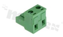 Pluggable terminal block; 7.50mm pitch; 2-ways; female; for wire 2.50mm2(28-12AWG); wire insertion direction same as plug-in direction; p.bronze contacts; brass cage; UL 300V/15A TUV 400V/20A