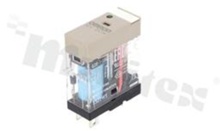Electromagnetic relay; rated current 10A; coil voltage 12VDC; change over contact (SPDT); LED indicator and diode; 10A/30VDC, 10A/250VAC