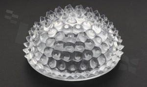 Soczewka do diod LED COB; kąt rozsyłu: 157 do 273 stopni FWHM; ilość diod: 1; rozmiar: okrąg 56mm; wysokość: 27.3mm; rodzaj materiału: PC; silikon; sposób mocowania: gniazdo