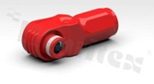 Connector power heavy duty power; 10.3mm SL+ R/A plug FOR 50mm2; red