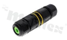 Łącznik kablowy SC-L-UL11-03-GN; 2 wejścia; 3 piny; średnica kabla 8;5-10;5mm; IP X8