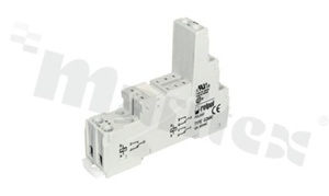 Gniazdo do przekaźnika RM84; RM85; RM87L; RM87P; RMB841; RMB851; 12A; 8 pinów Montaż: szyna DIN; 12A/300 VAC